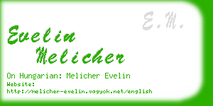 evelin melicher business card